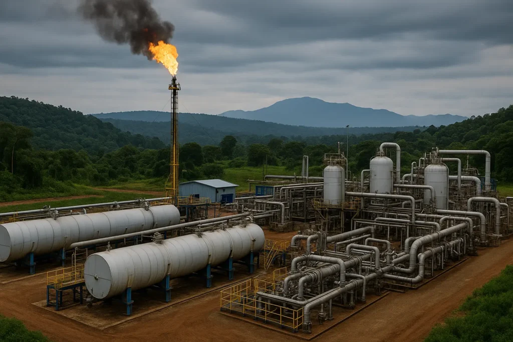 natural gas production and processing central africa