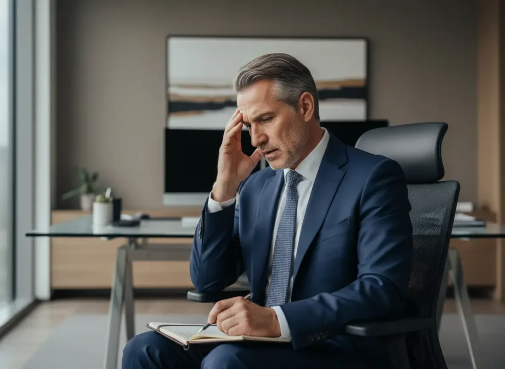 stressed out executive